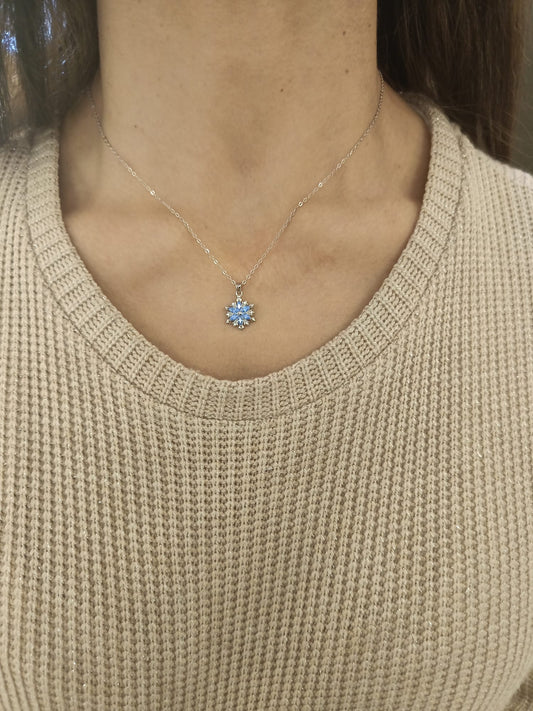 Collana fiocco di ghiaccio argento