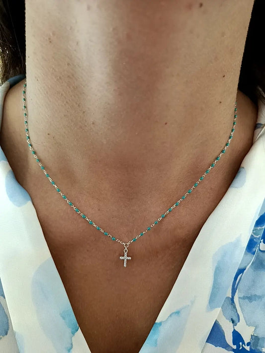 Collana mini croce