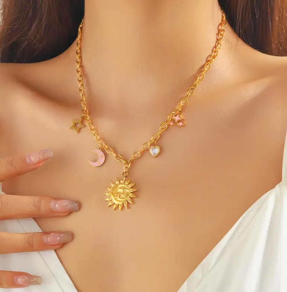 Collana sole luna