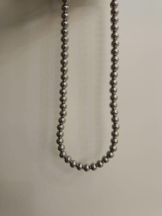 COLLANA SFERE CON SONAGLIO 8 MM
