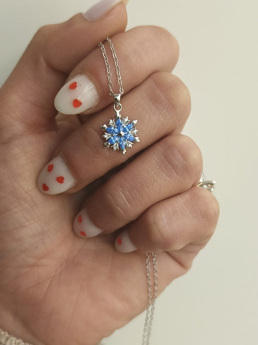Collana fiocco di ghiaccio argento