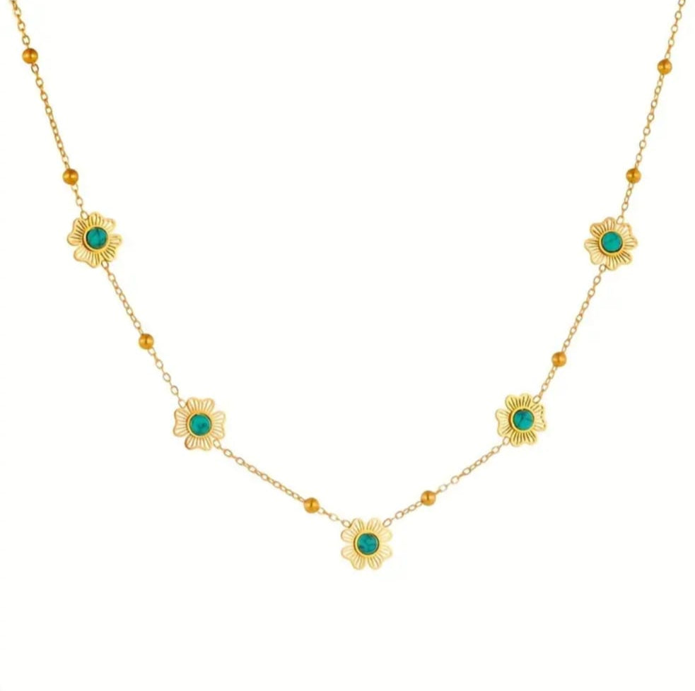 Collana fior di turchese