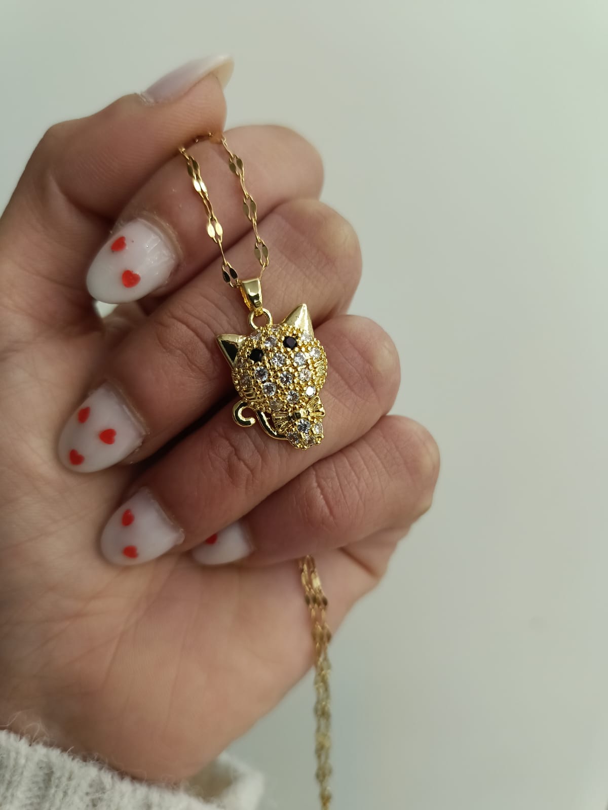 Collana gattino zirconato
