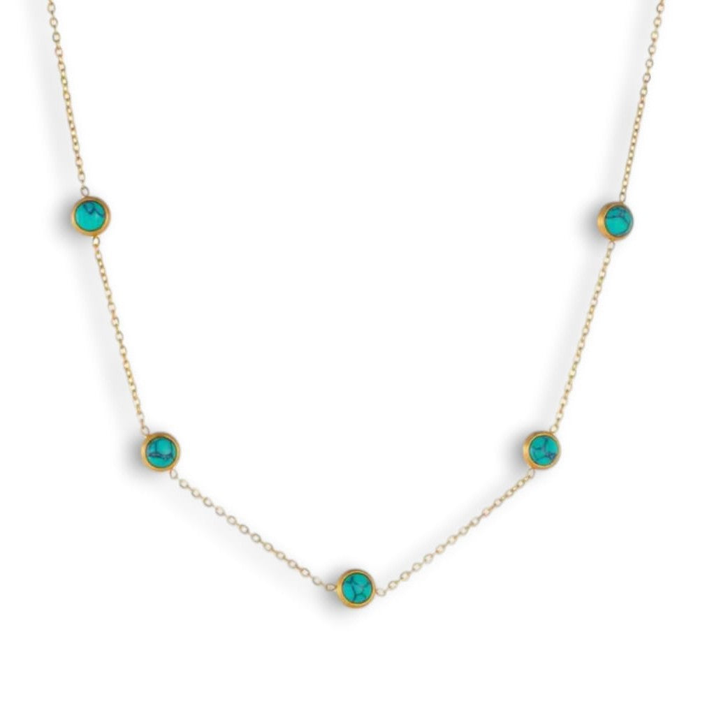 Collana mini turchese