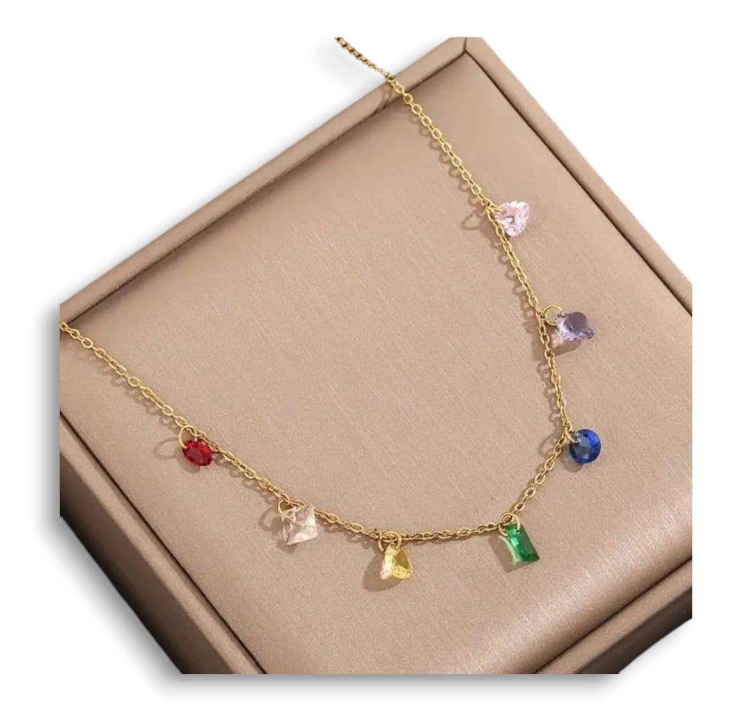Collana pietre multicolor