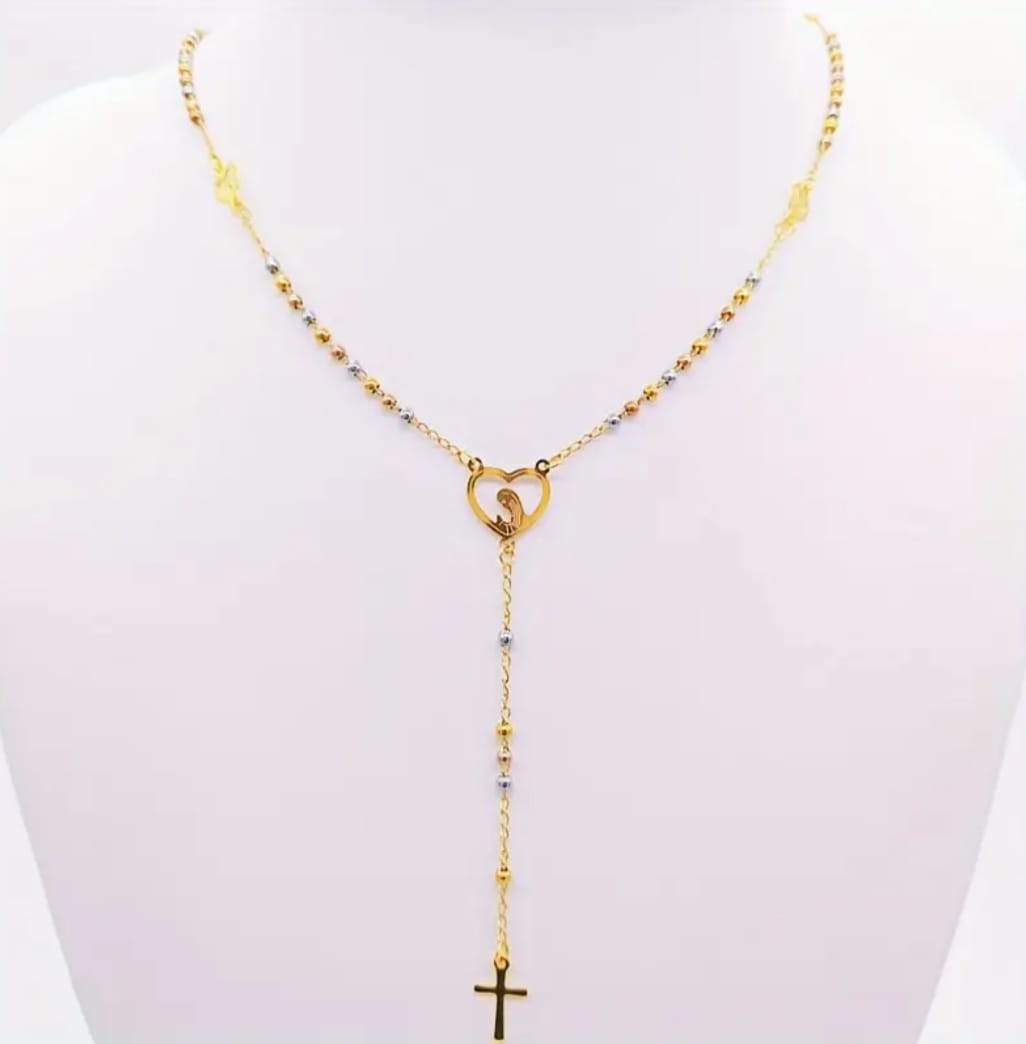 Collana rosario tricolor