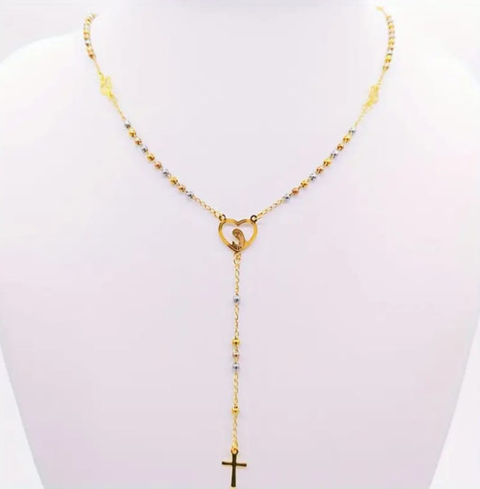 Collana rosario tricolor