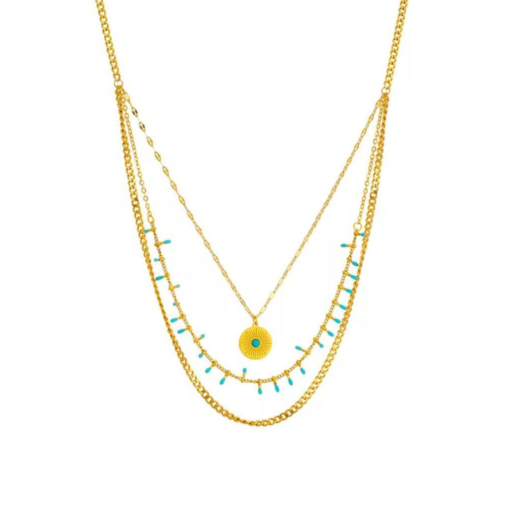 Collana tripla turchese