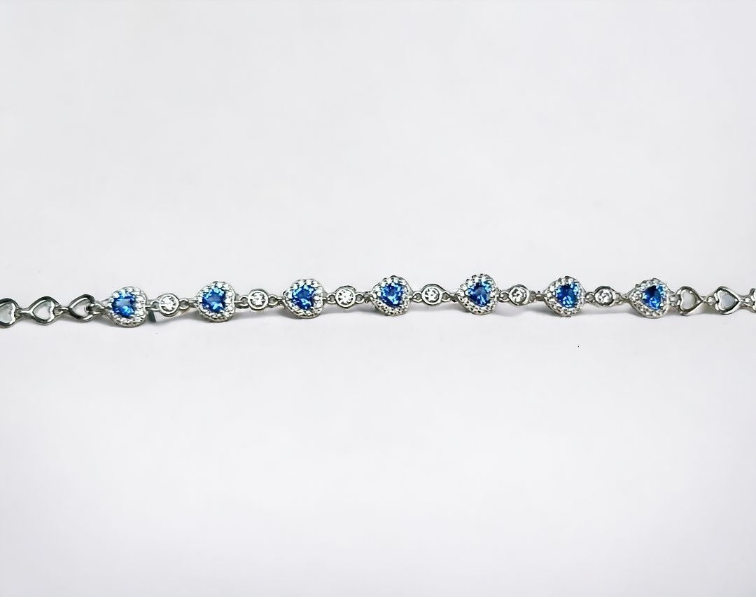 BRACCIALE LOVE BLU ARGENTO