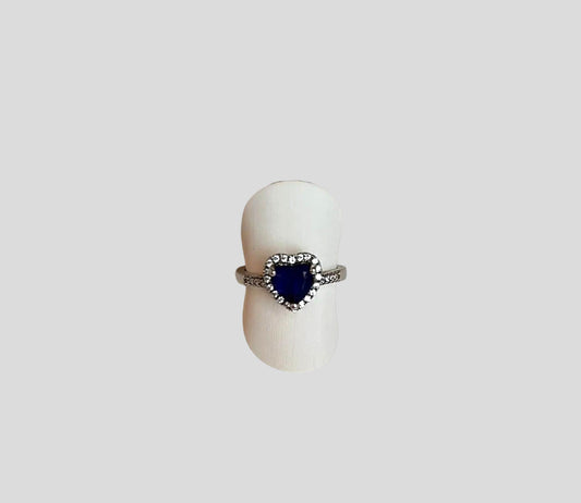 ANELLO LOVELY ZIRCONI BLU ARGENTO