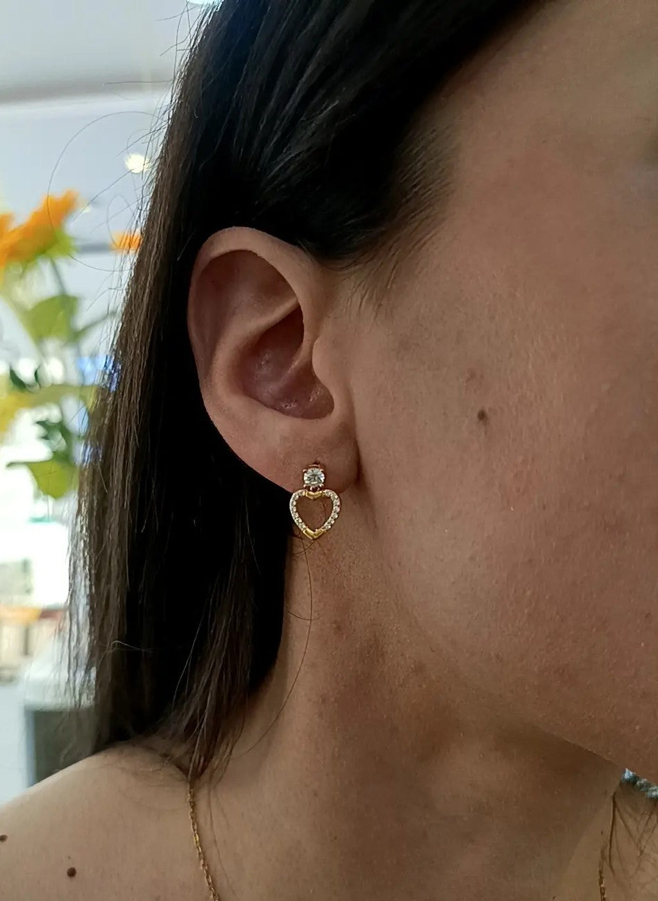 ORECCHINI LOVE PLACCATI ORO