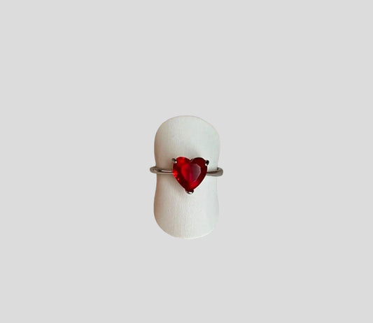 ANELLO LOVELY ROSSO ARGENTO
