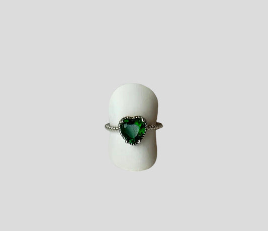 ANELLO LOVELY VERDE ARGENTO