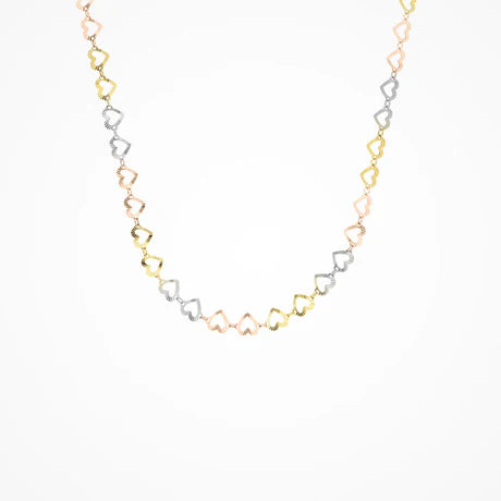 Collana amore cuori bicolore