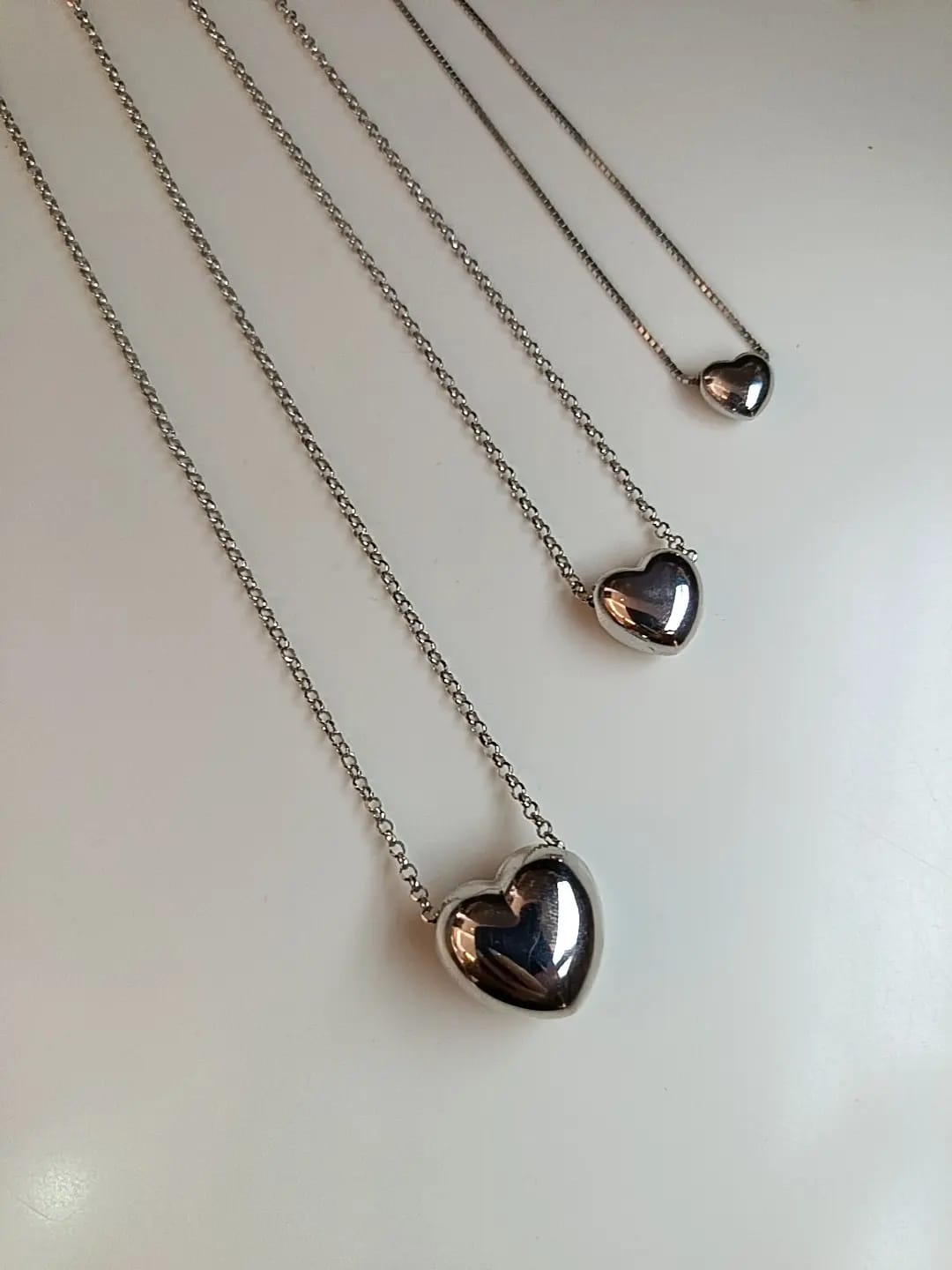 Collana cuore bombato