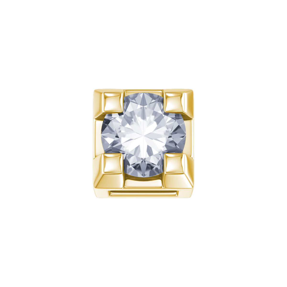 Griffe 0,02 ct in oro giallo e diamante