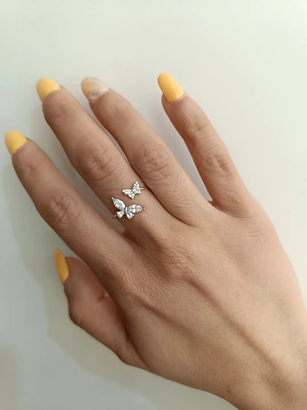 ANELLO DOPPIA FARFALLA ARGENTO