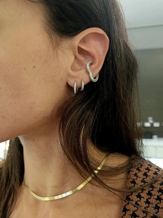 EAR CUFF CUORE ARGENTO