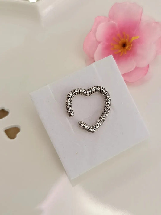 EAR CUFF CUORE ARGENTO