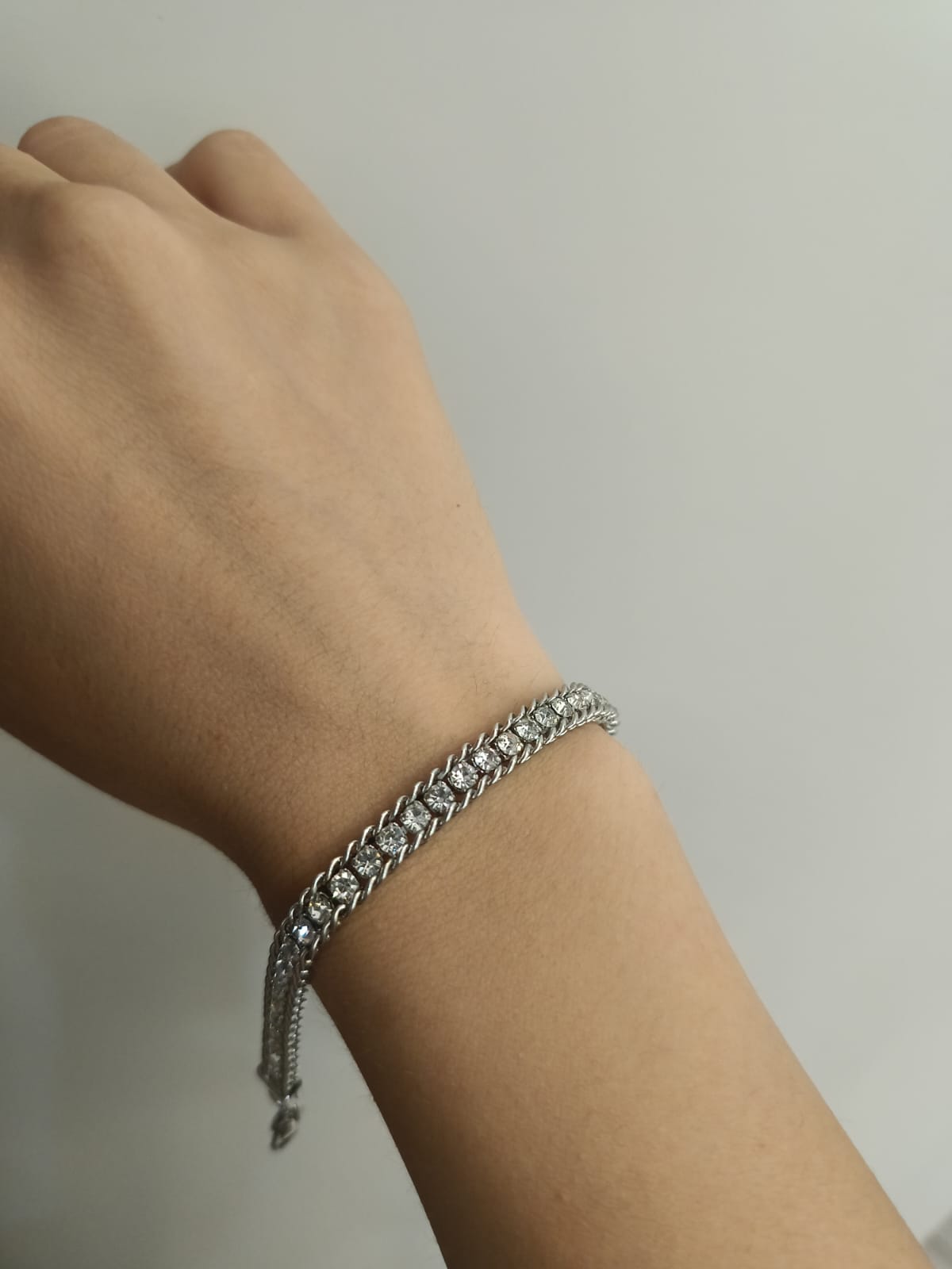 Bracciale tennis fascia bicolore