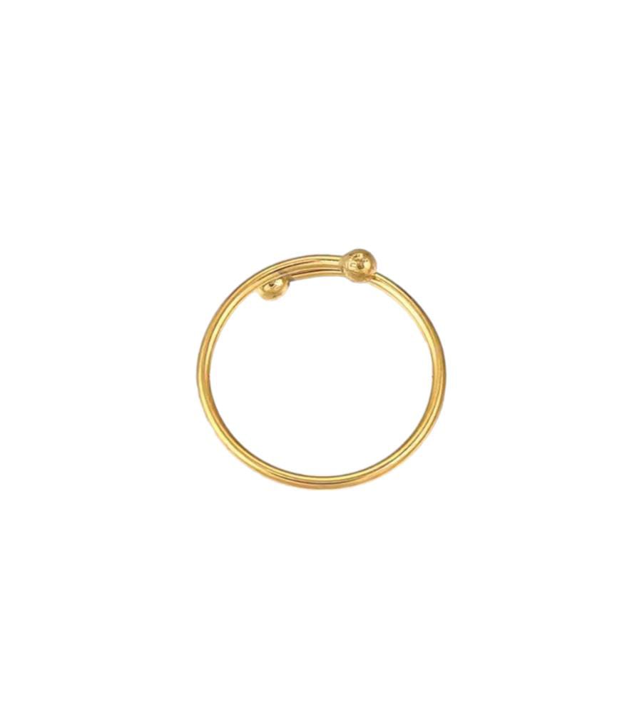Set di 5 fedine regolabili gold