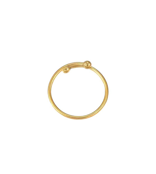 Set di 5 fedine regolabili gold