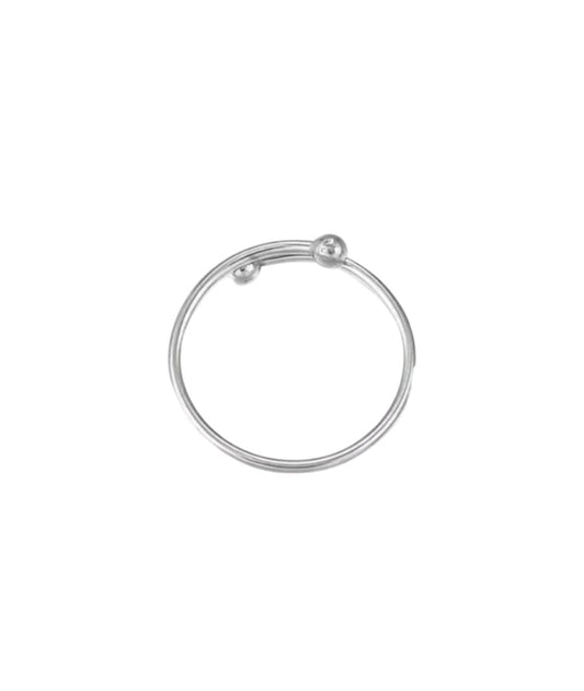 Set di 5 fedine regolabili silver