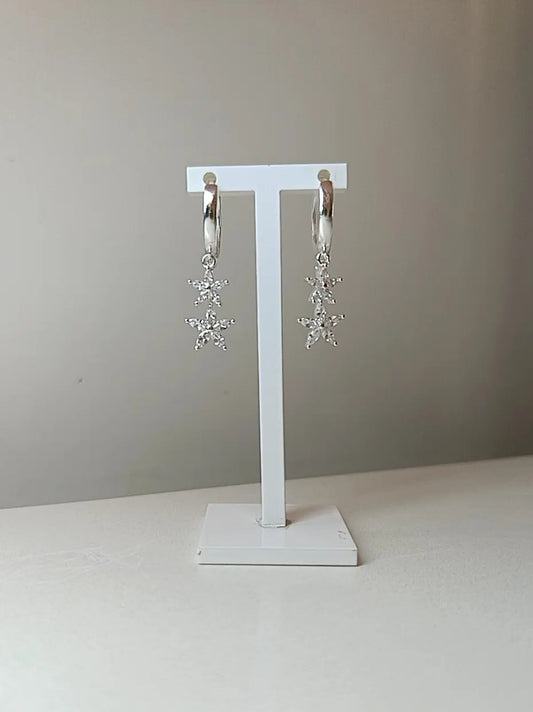 HOOPS DOPPIA STELLA ARGENTO