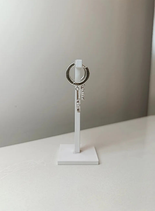 HOOPS DOPPIA STELLA ARGENTO