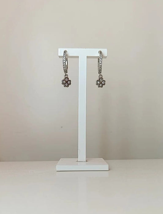HOOPS QUADRIFOGLIO ARGENTO