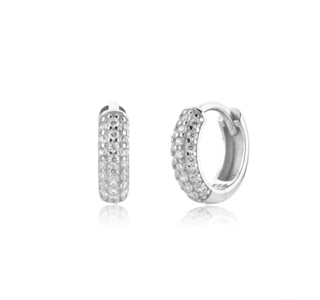 HOOPS ZIRCONI MINI ARGENTO
