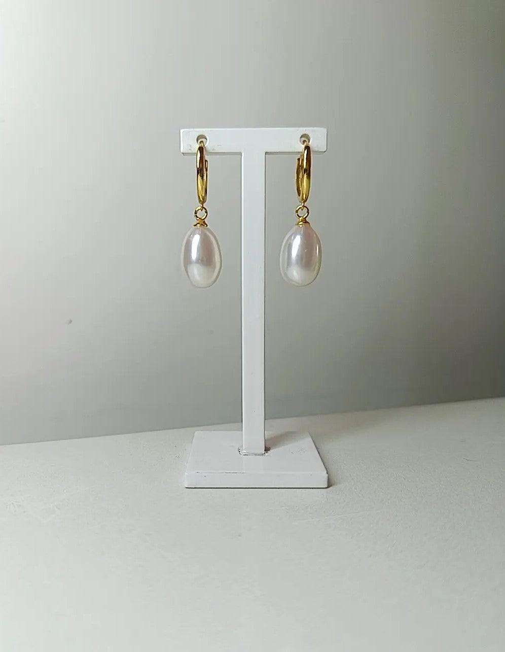 HOOPS PERLA PLACCATI ORO