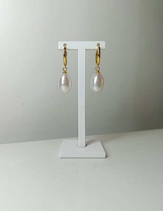 HOOPS PERLA PLACCATI ORO