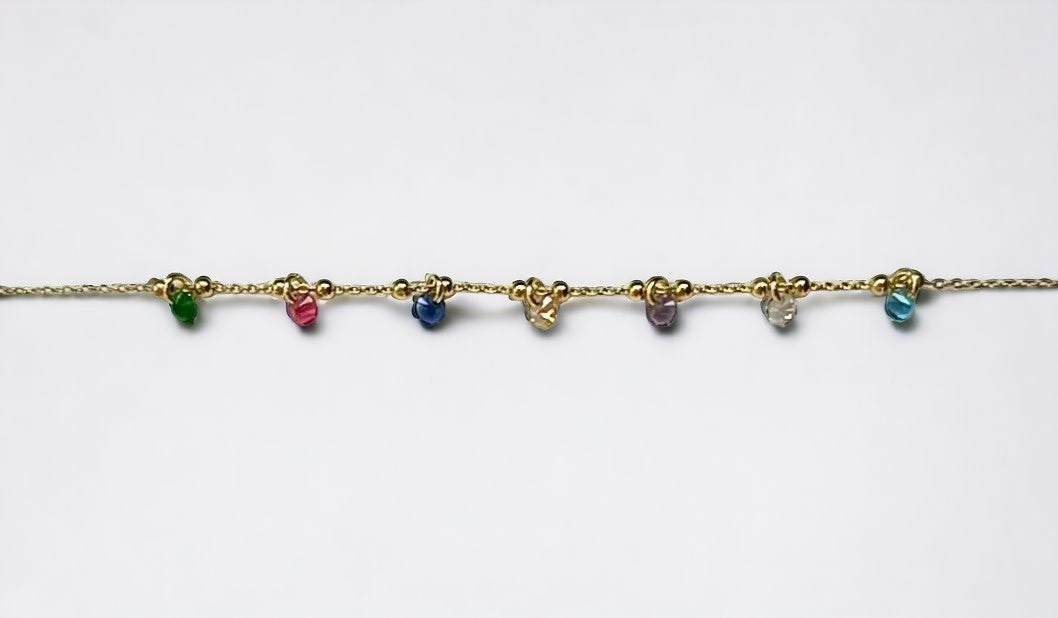 BRACCIALE MULTICOLOR PLACCATO ORO