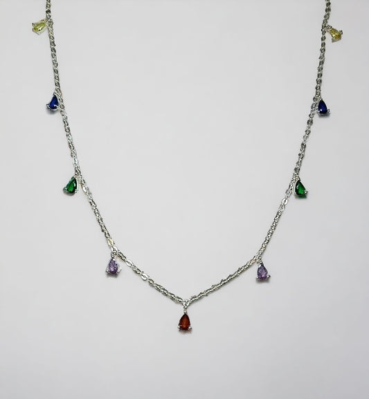 Collana gocce multicolore