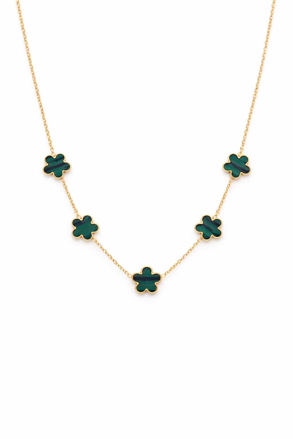 Collana fiori verdi