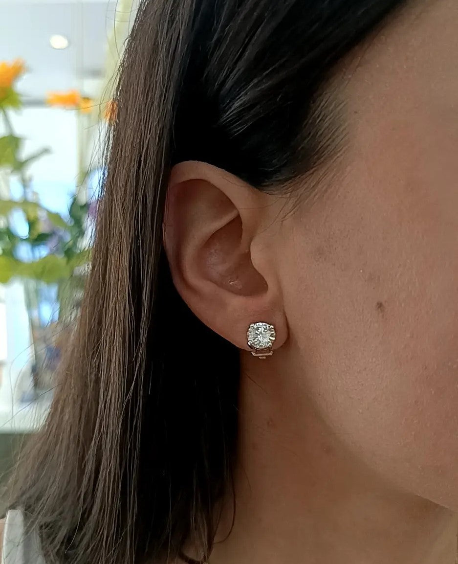 ORECCHINI PUNTO LUCE A CLIPS ARGENTO