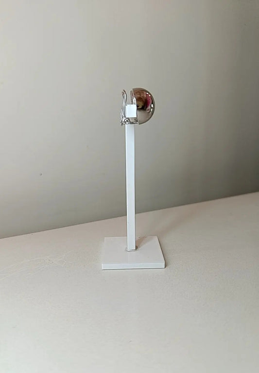 ORECCHINI SFERA LUCIDA A CLIPS ARGENTO