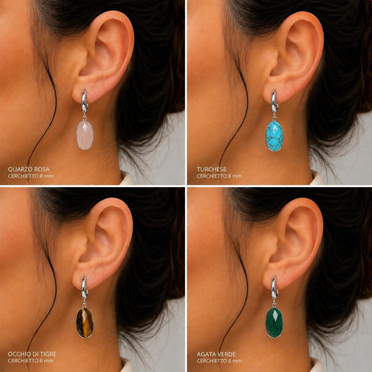 Orecchini aura long natural