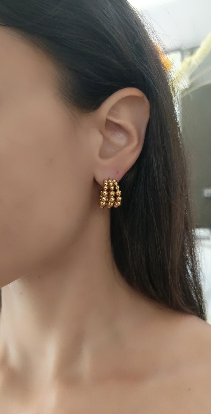 Orecchini triplo cerchio bubble