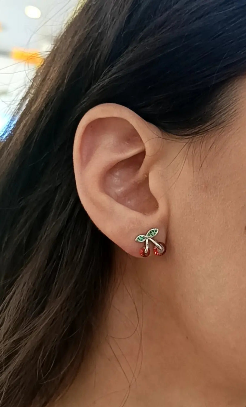 ORECCHINI CILIEGIA ARGENTO