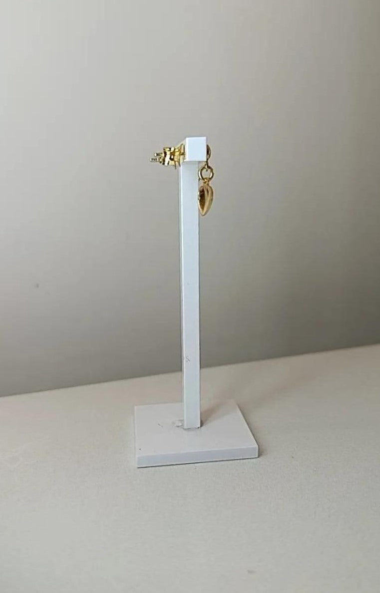 ORECCHINI DROP CUORE PLACCATI ORO
