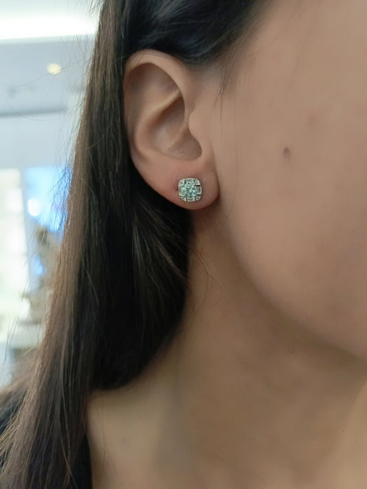 Orecchini Miss con moissanite in argento