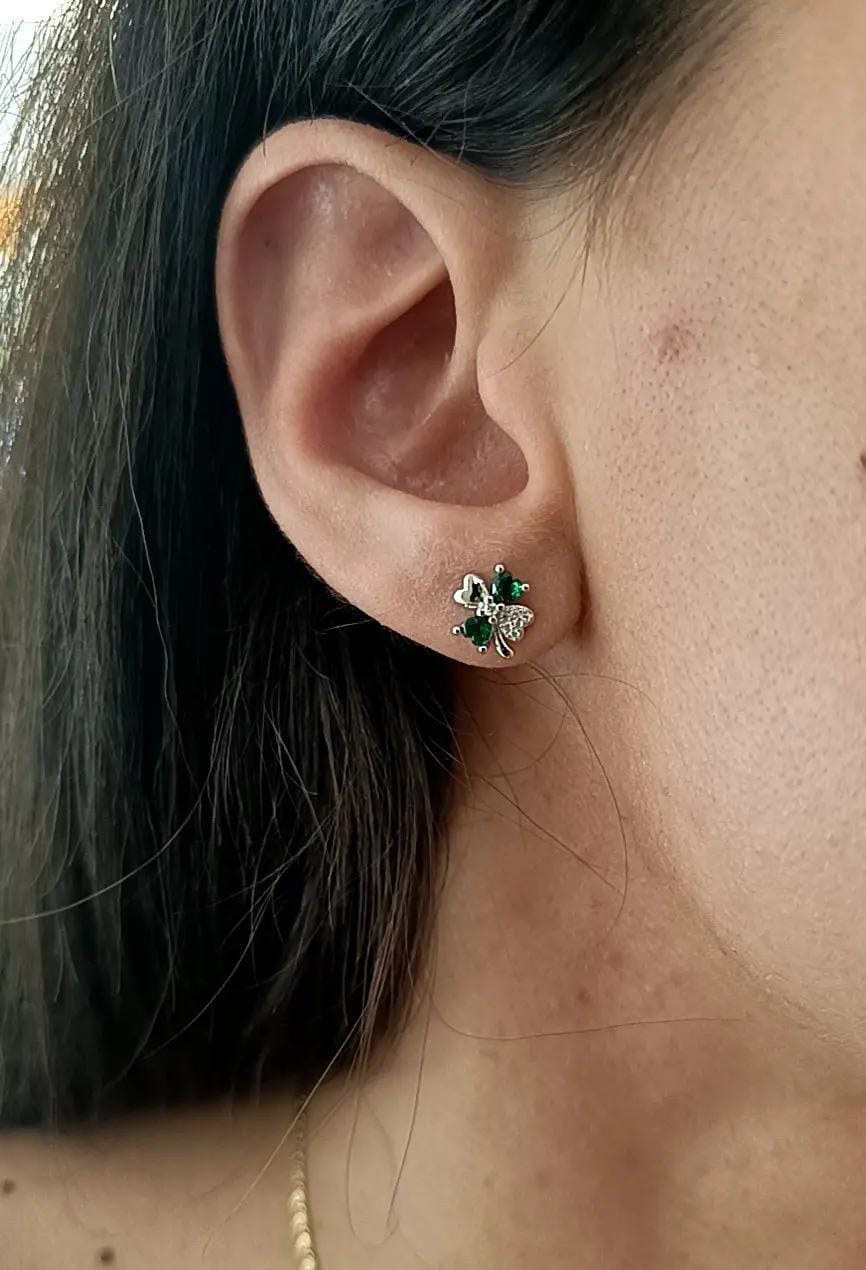 ORECCHINI QUADRIFOGLIO ARGENTO