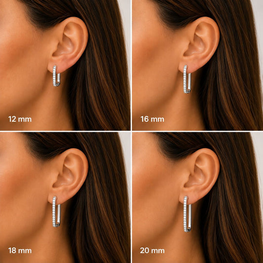 Coppia di cerchietti long square strass
