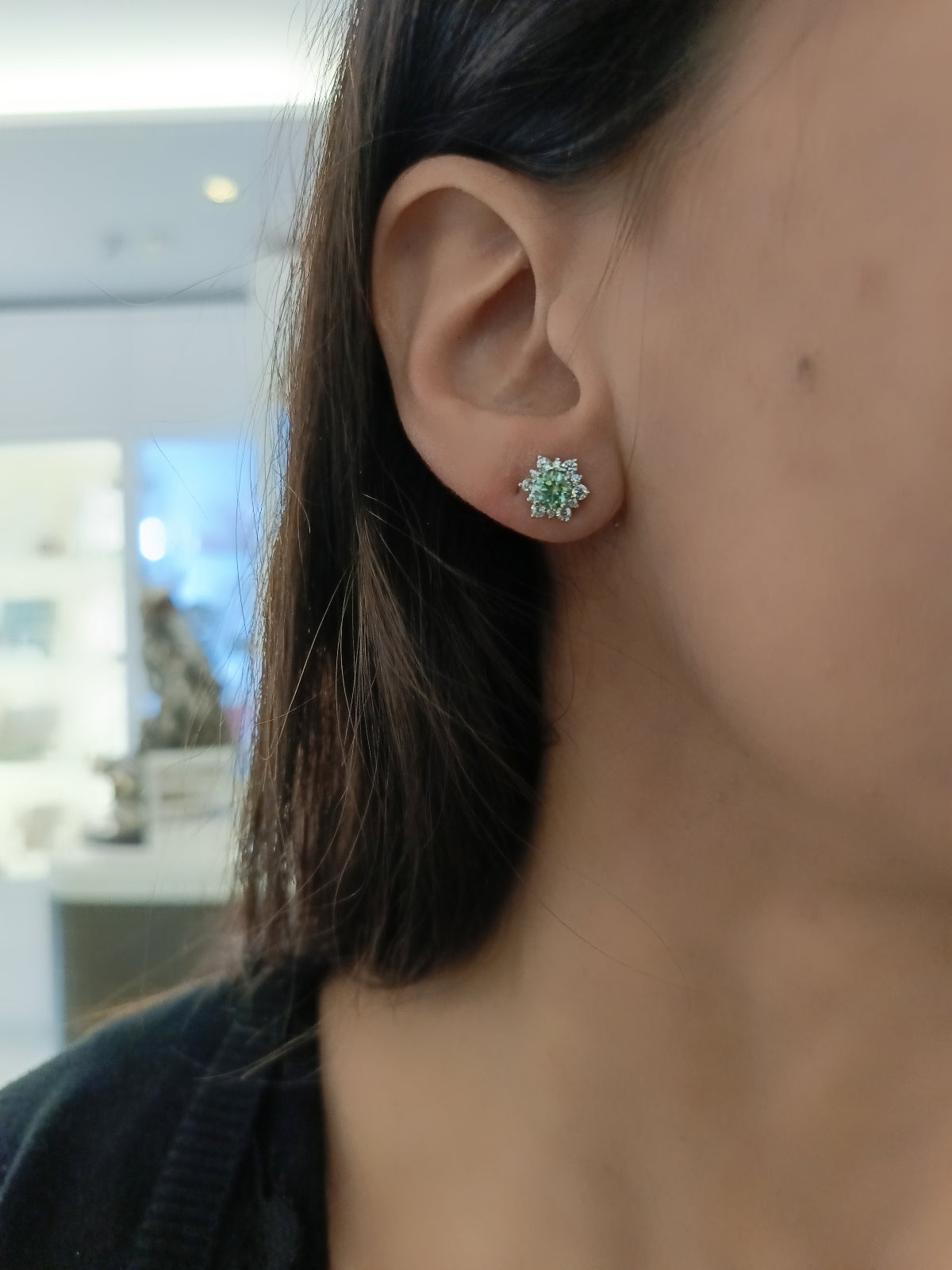 ORECCHINI STELLA DI MOISSANITE ARGENTO