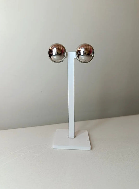 ORECCHINI SFERA LUCIDA A CLIPS ARGENTO