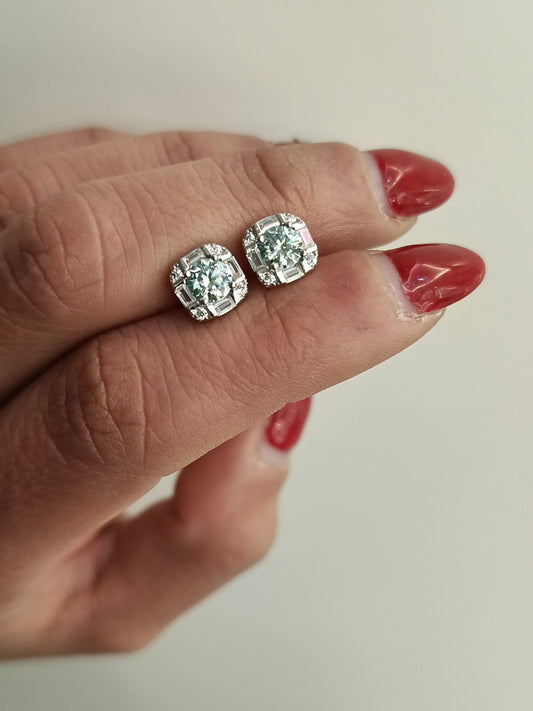 Orecchini Miss con moissanite in argento