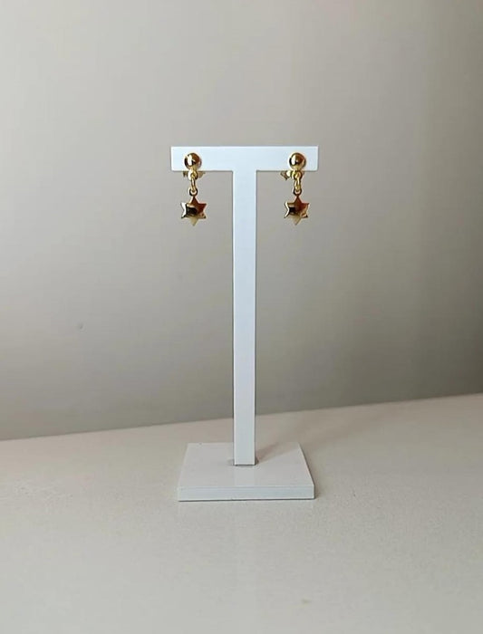 ORECCHINI DROP STELLA PLACCATI ORO