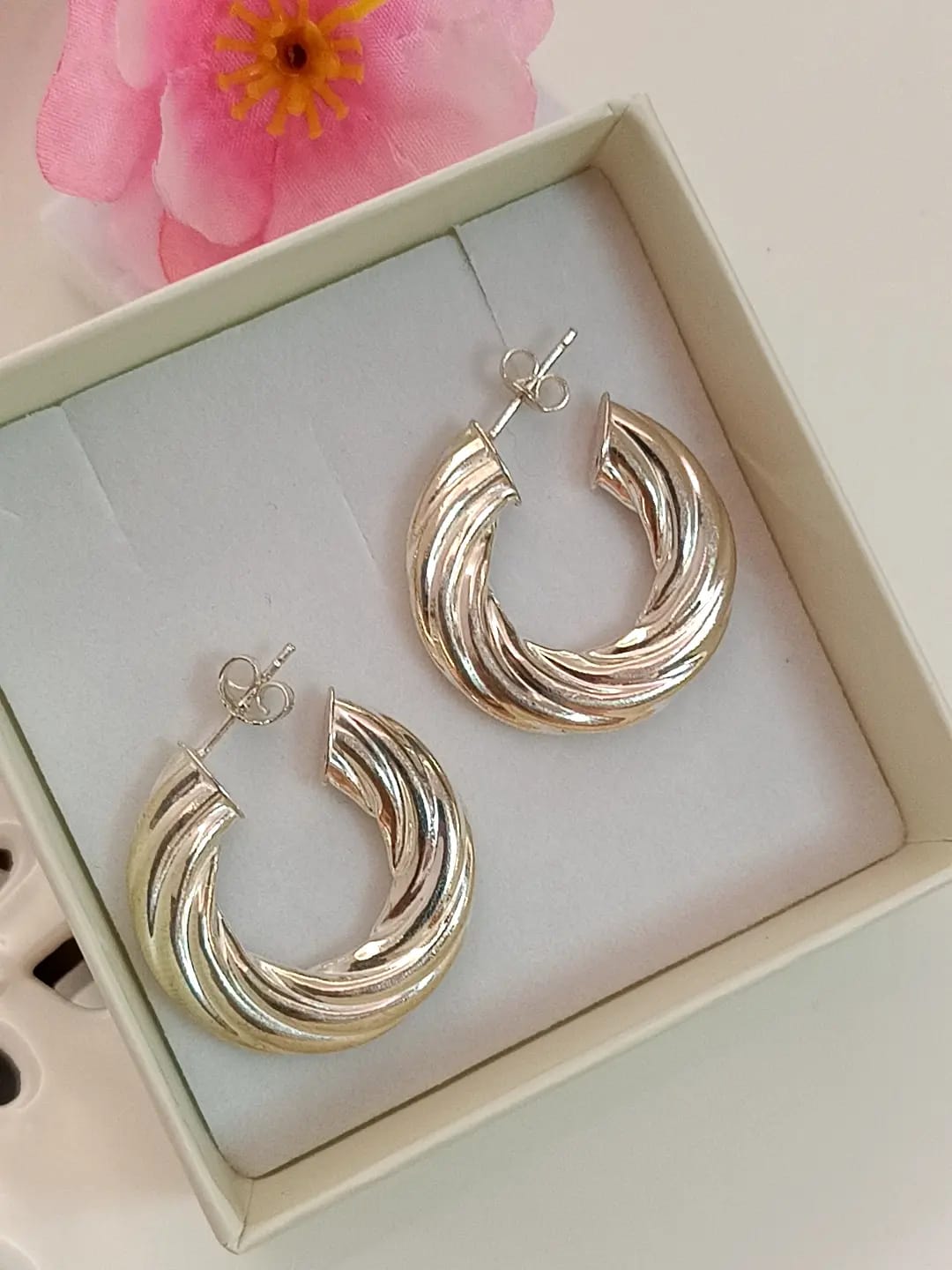 ORECCHINI CERCHI WAVE ARGENTO